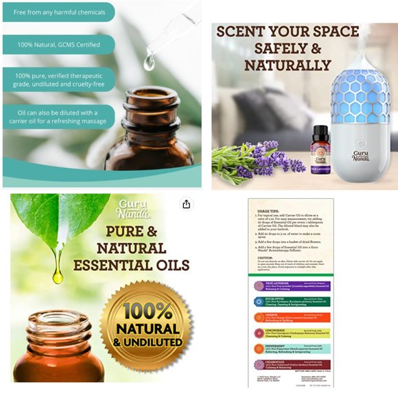 Therapeutic Grade 100% Pure & Natural Essential Oil Set 6 Pack With Storage Box - Picture 5 of 5